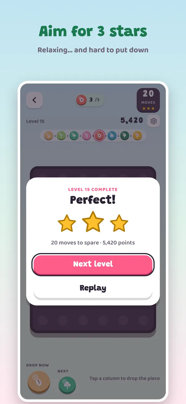 Level cleared with 3 stars